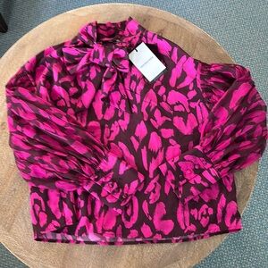 Who What Wear dressy tie neck blouse